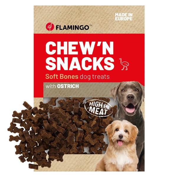 Flamingo Chew´N Snack med strutssmak 150g