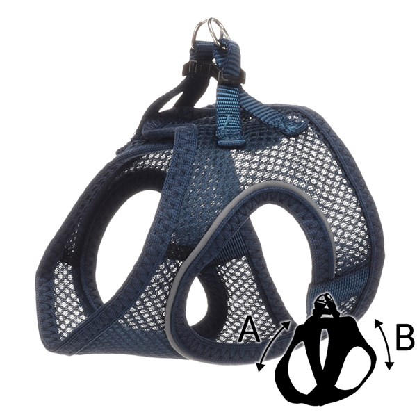 Flamingo Kattsele S 24-29cm Berta Step & Go mörkblå