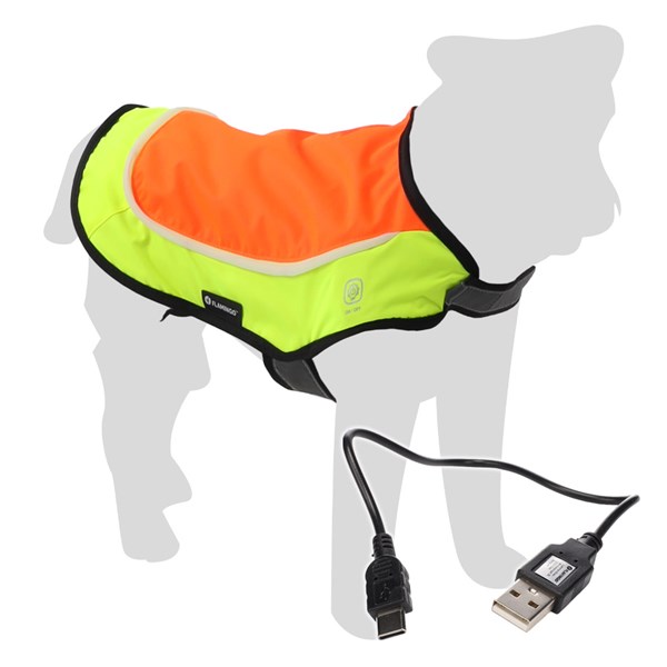 Flamingo Reflexväst Flou L 50cm med LED-belysning