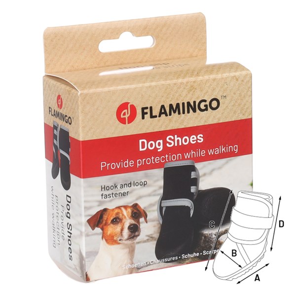 Flamingo Hundsko Laky svart 2-pack M