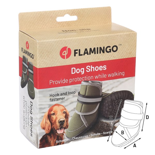 Flamingo Hundsko Kajan grön 2-pack L