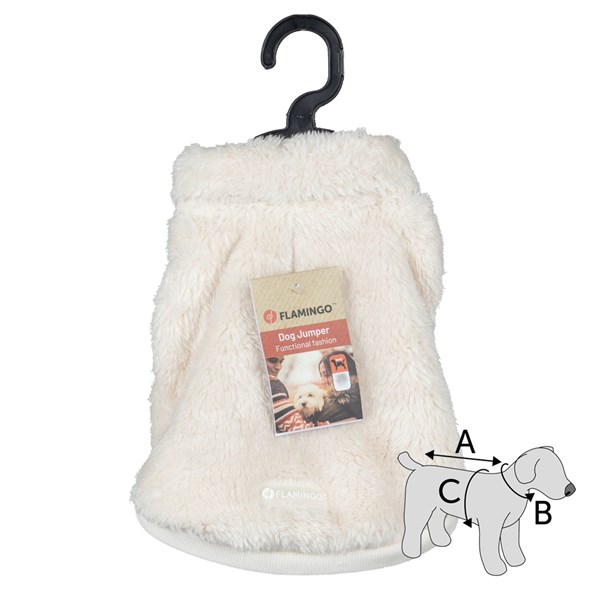 Flamingo Fleecetäcke Fergi vit 35cm