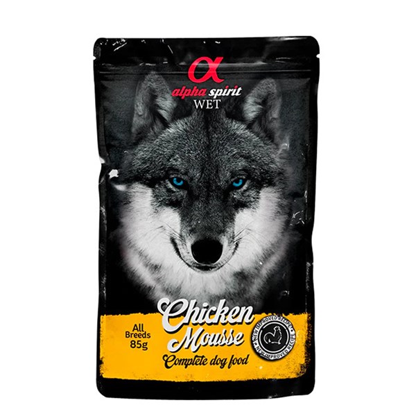 Alpha Spirit Dog Pouch Chicken Mousse 85g
