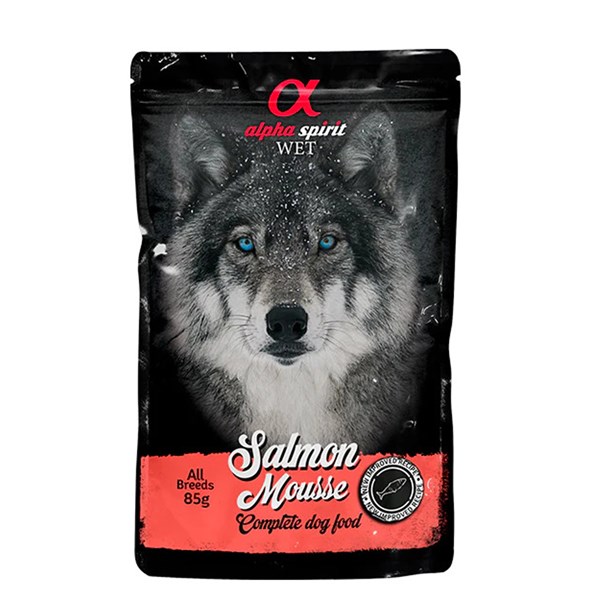 Alpha Spirit Dog Pouch Salmon Mousse 85g