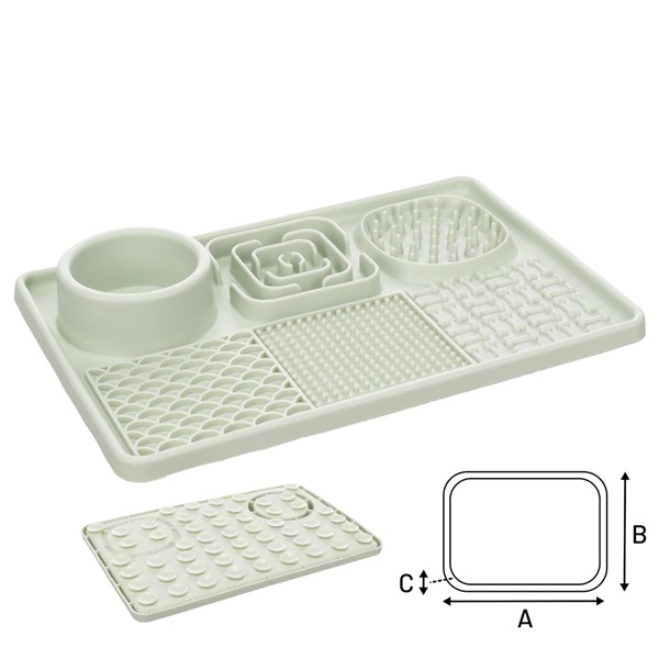 Flamingo Lick Pad Pengu fyrkantig multi grön 30,5cm