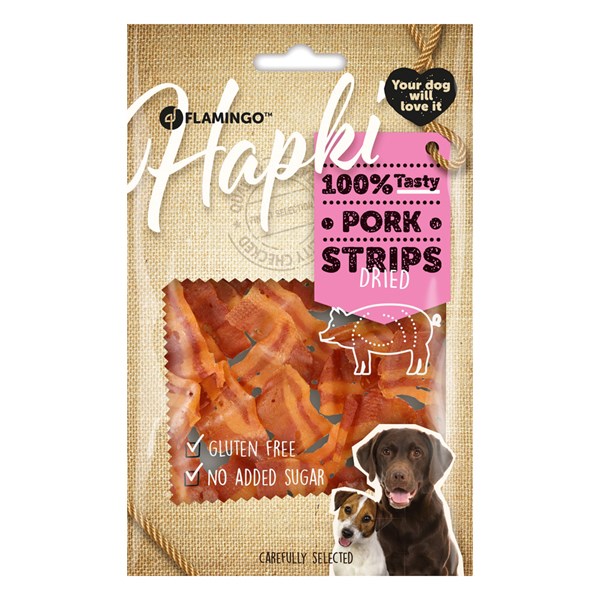 Flamingo Hundtugg Hapki baconstrips med fläskkött 50g