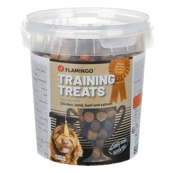 Flamingo Training snacks prickar med kyckling/lamm/nöt 500g