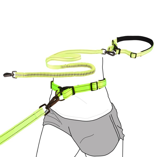 Flamingo Joggingbälte reflexkoppel 103cm bälte 76-100cm