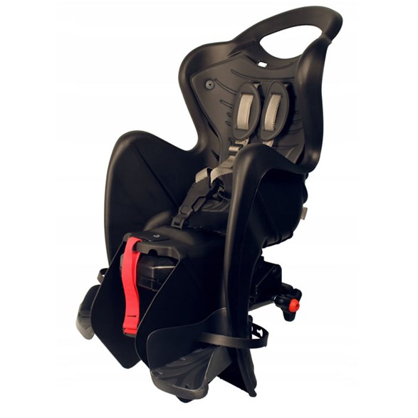 CYKELBARNSTOL MR FOX STÄLLBAR SVART PKT-HÅLL.