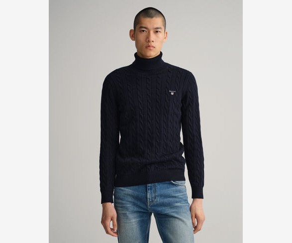 COTTON CABLE TURTLE NECK