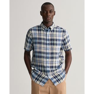 REG LINEN MADRAS SHIRT SS