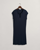 SLIT NECK DETAIL SS DRESS