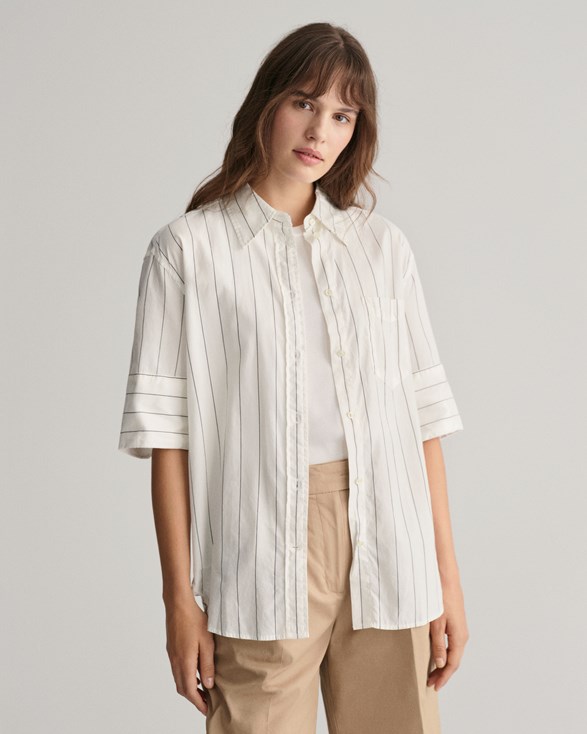 REL LUXURY OXFORD STRIPE SS SHIRT