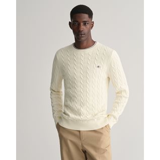 COTTON CABLE C-NECK