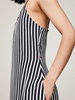 FLUID STRIPE ANKLE SLIP DRESS