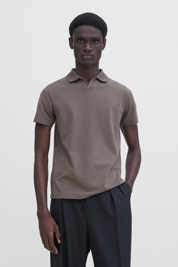 Stretch Cotton Polo T-Shirt