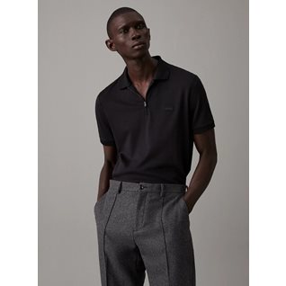SMOOTH COTTON WELT ZIP POLO