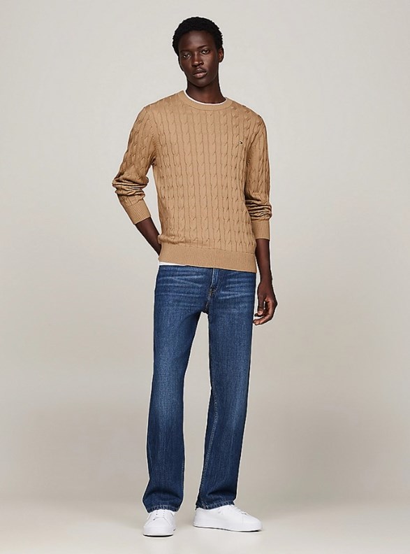 CLASSIC COTTON CABLE CREW NECK