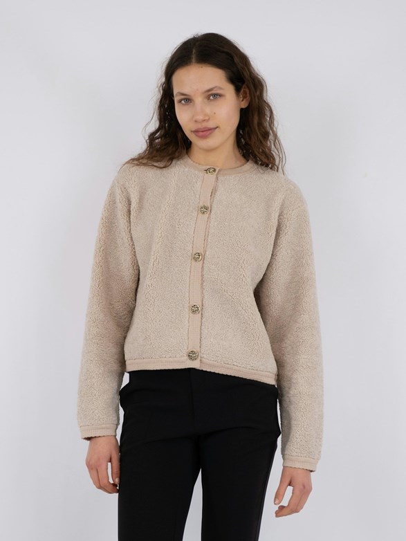 Limo Fluffy Knit Cardigan