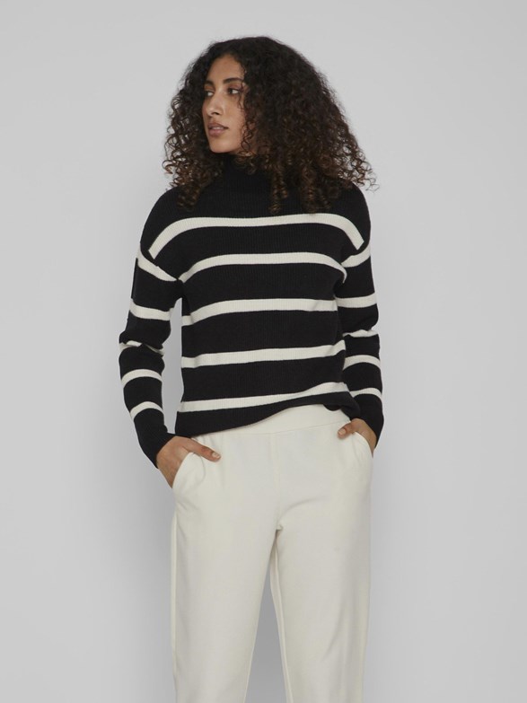 VIRIL MOCKNECK L/S  KNIT RIB TOP 2- NOOS