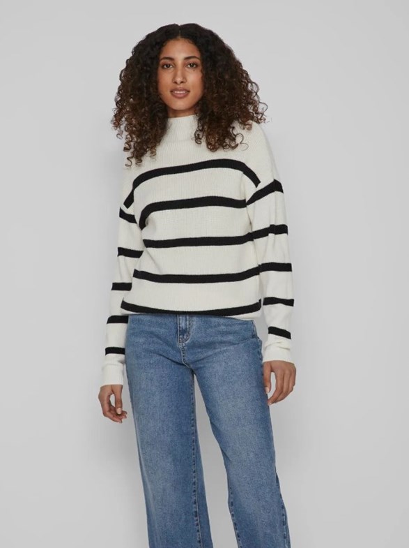 VIRIL MOCKNECK L/S  KNIT RIB TOP 2- NOOS