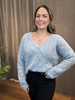 OBJMILU LS LO V-NECK KNIT E AU 24