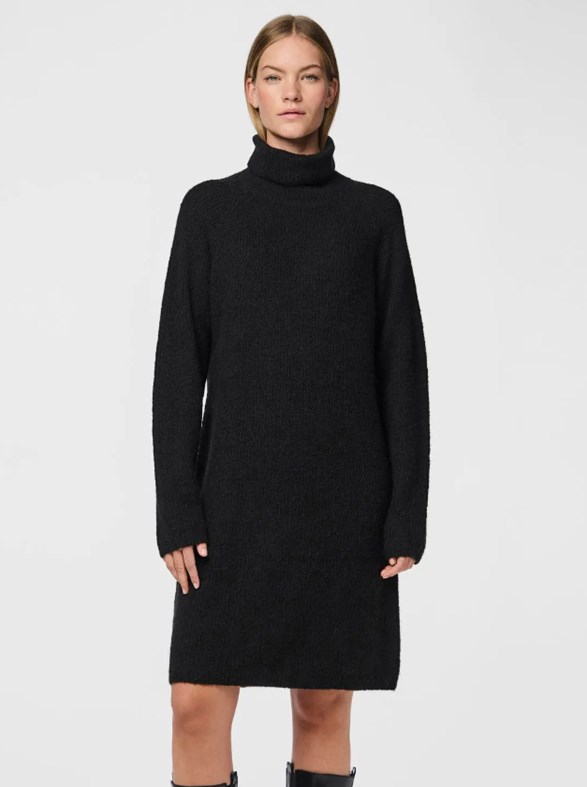 PCELLEN LS HIGH NECK KNIT DRESS NOOS BC