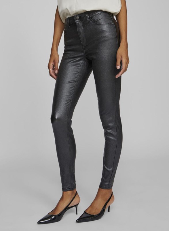 VISARAH RW GLITTER COATED JEANS BLK/R