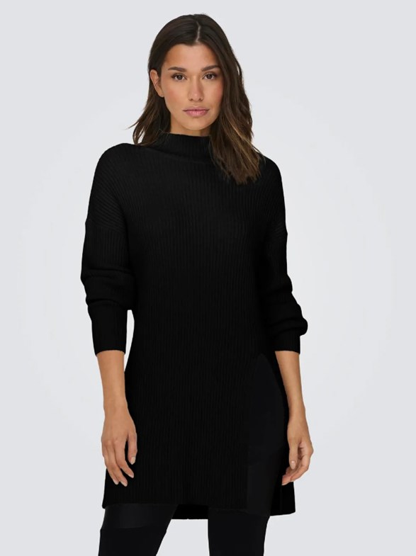 ONLKATIA LS LONG SLIT HIGHNECK KNT