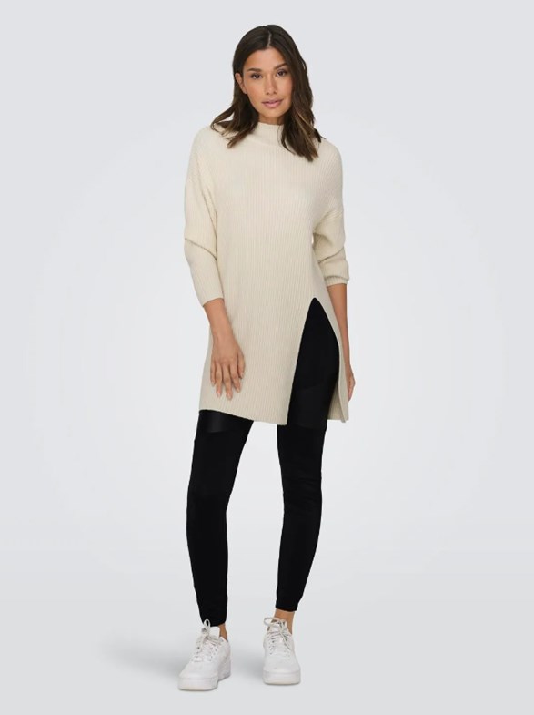 ONLKATIA LS LONG SLIT HIGHNECK KNT