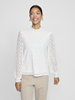 VICIKI L/S HIGH NECK LACE TOP/TB