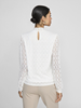 VICIKI L/S HIGH NECK LACE TOP/TB
