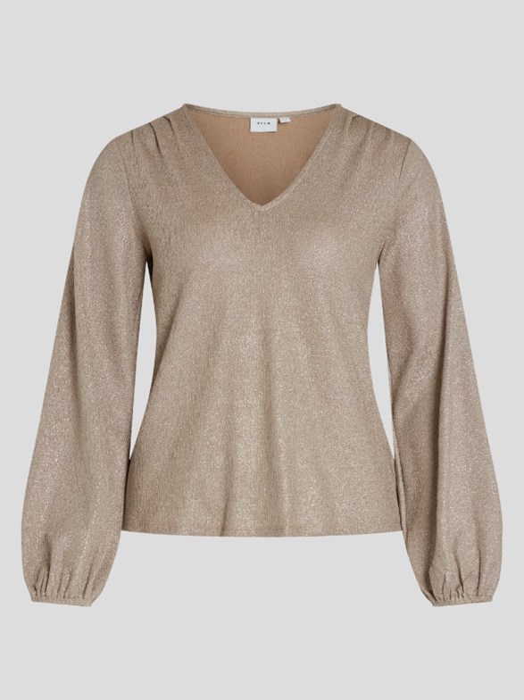 VISHINEA V-NECK L/S TOP