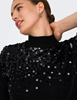 ONLALBA LS SEQUINS HIGH NECK KNT