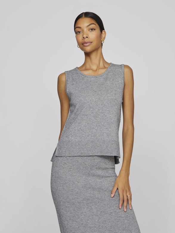 VILILO O-NECK S/L KNIT TOP/PB