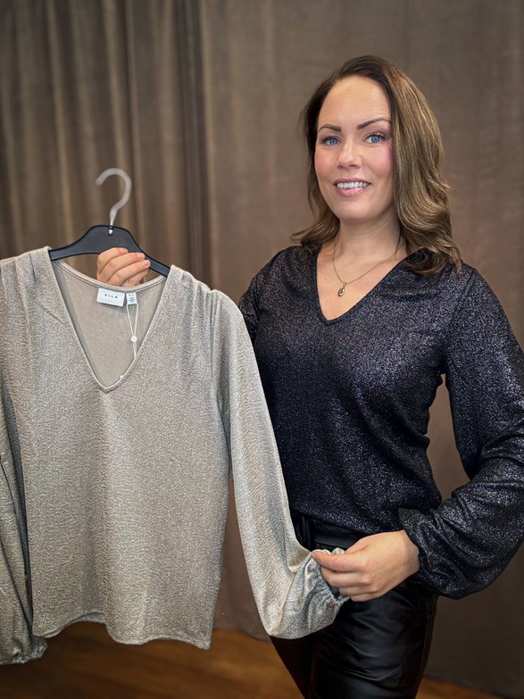 VISHINEA V-NECK L/S TOP