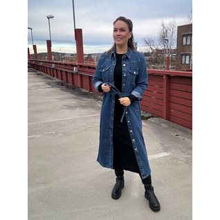 VIALLY L/S MIDI DENIM DRESS MBD