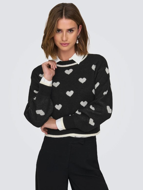 JDYROMANCE L/S JACQ. PULLOVER KNT NOOS
