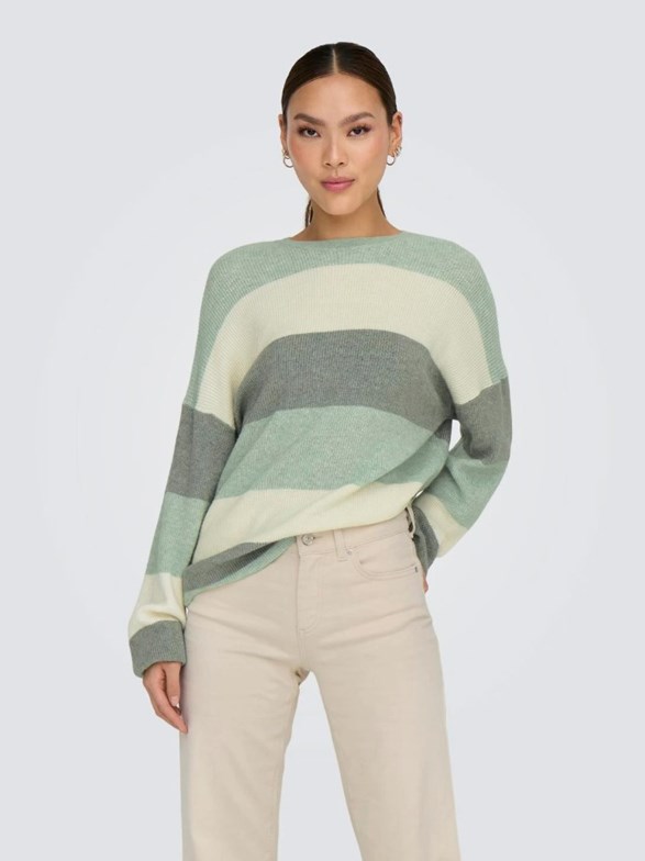 ONLATIA L/S STRIPE PULLOVER KNT NOOS