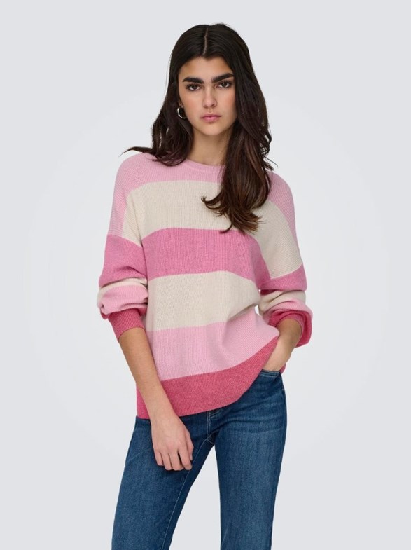 ONLATIA L/S STRIPE PULLOVER KNT NOOS