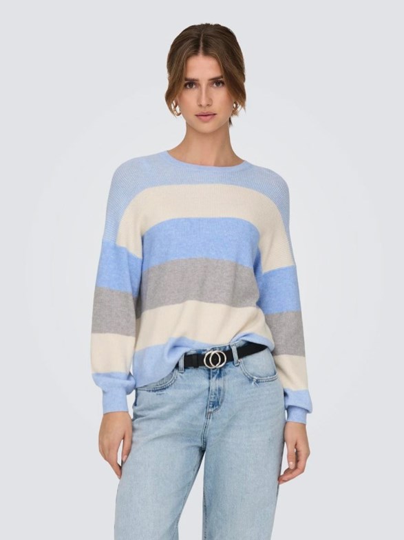 ONLATIA L/S STRIPE PULLOVER KNT NOOS