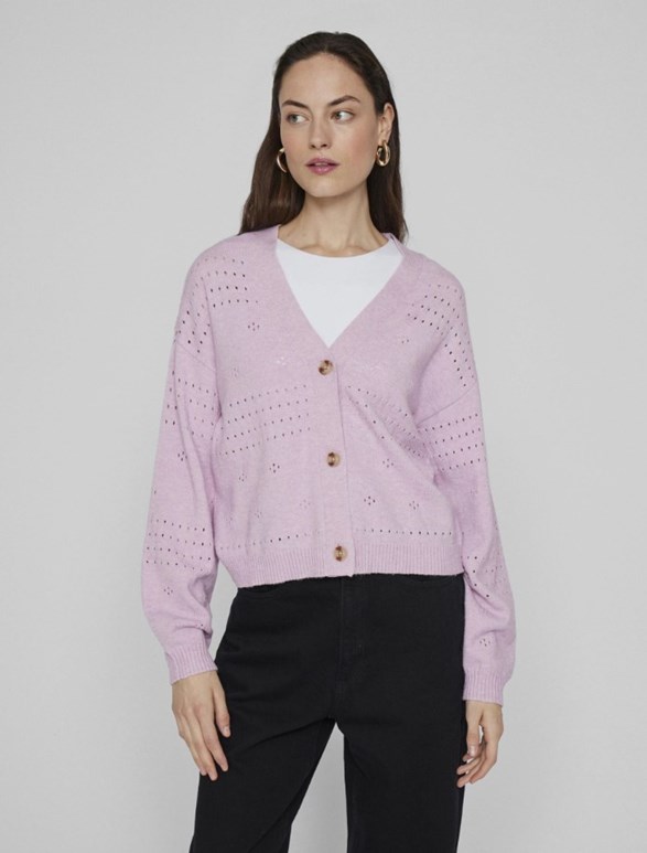 VIRIL V-NECK L/S KNIT CARDIGAN - NOOS
