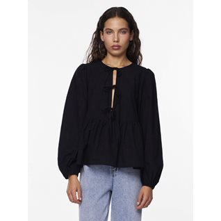 PCJOLLY LS O-NECK TIE TOP WVN NOOS BC