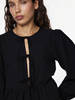 PCJOLLY LS O-NECK TIE TOP WVN NOOS BC