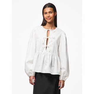 PCJOLLY LS O-NECK TIE TOP WVN NOOS BC