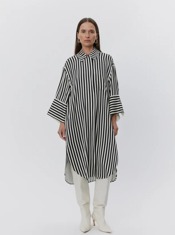 Noe - Striped Viscose