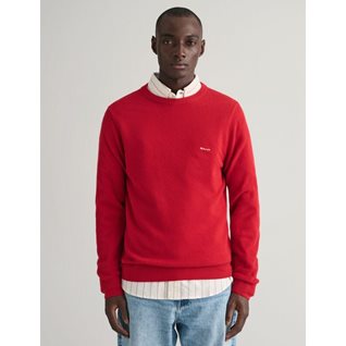COTTON PIQUE C-NECK