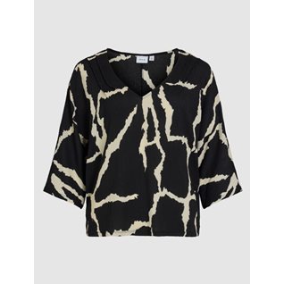 VILAYAS ESI V-NECK 3/4 TOP/PB