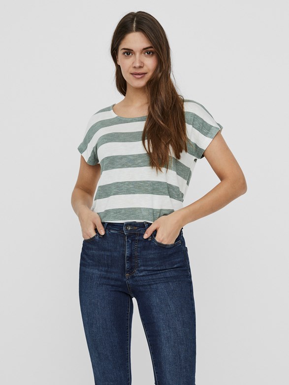 VMWIDE STRIPE S/L TOP NOOS