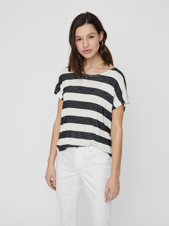 VMWIDE STRIPE S/L TOP NOOS
